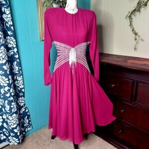 Beaded Vintage Alyce Designs Formal Sparkly Girly Fairycore Dress Ballroom Gown